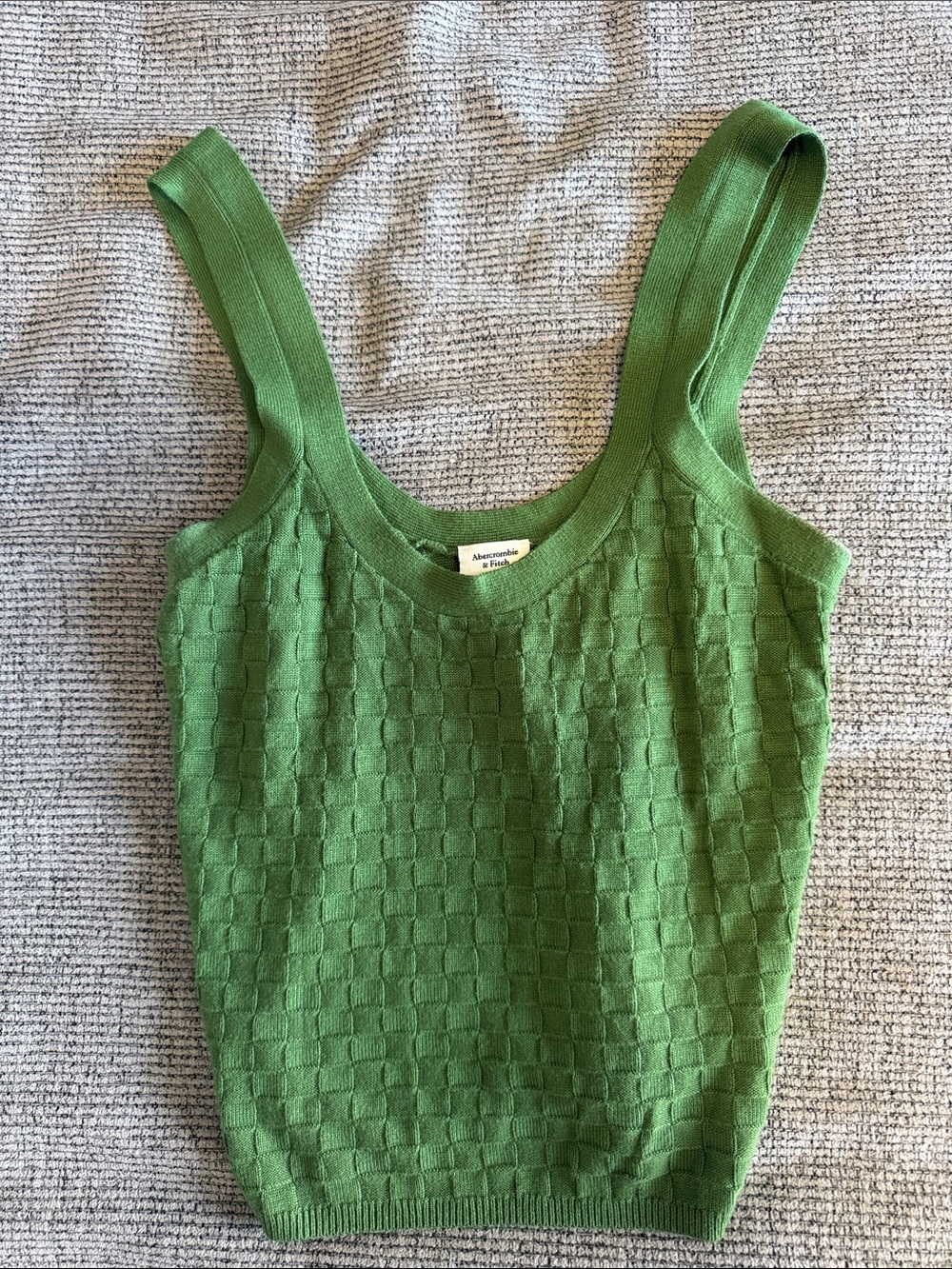 Abercrombie & Fitch Olive Green Textured Knit Tank